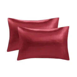 Bed Sheets-Kirkland's Home Satin Standard 2-Pc. Pillow Case Set Red