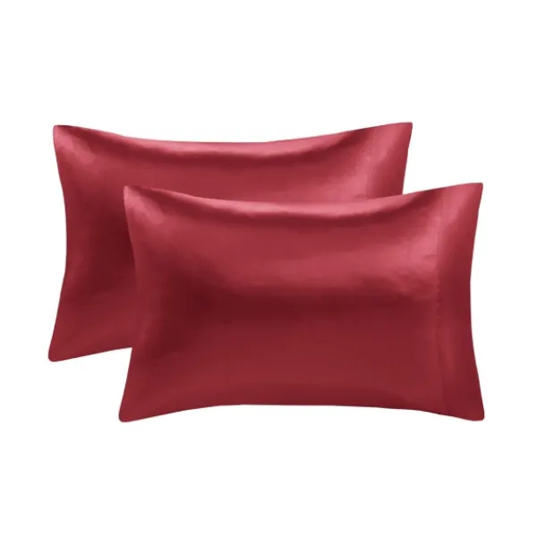 Bed Sheets-Kirkland's Home Satin Standard 2-Pc. Pillow Case Set Red