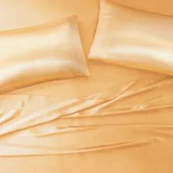 Bed Sheets-Kirkland's Home Satin Standard 2-Pc. Pillow Case Set Gold