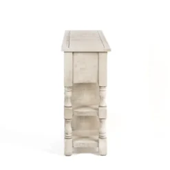 Entryway Furniture-Kirkland's Home Savannah Cream Distressed Cabinet Ivory