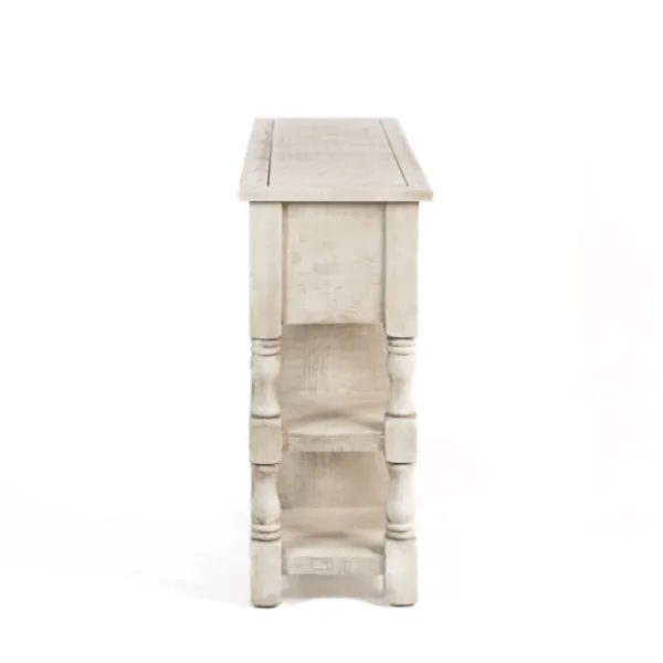 Entryway Furniture-Kirkland's Home Savannah Cream Distressed Cabinet Ivory