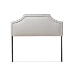 Beds & Headboards-Kirkland's Home Scalloped Corner Queen Headboard Gray