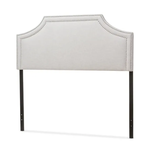 Beds & Headboards-Kirkland's Home Scalloped Corner Queen Headboard Gray