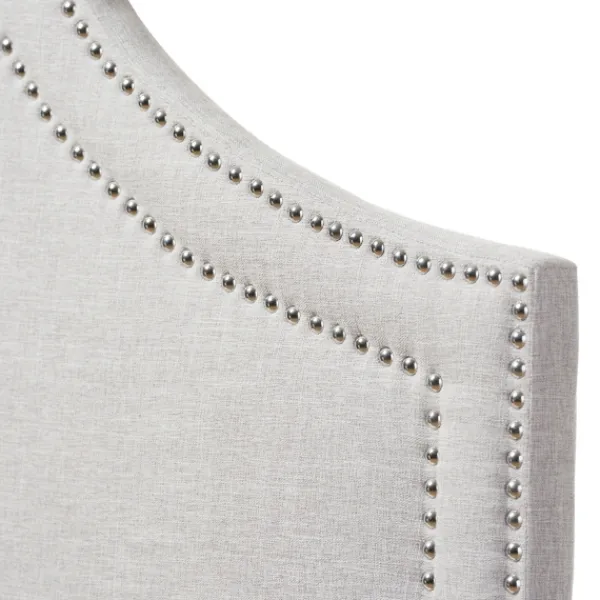 Beds & Headboards-Kirkland's Home Scalloped Corner Queen Headboard Gray