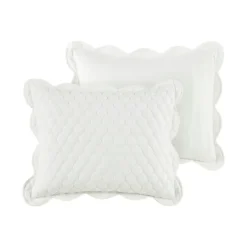 Quilts-Kirkland's Home Scalloped Crinkle 3-Pc. Cali King Quilt Set Ivory