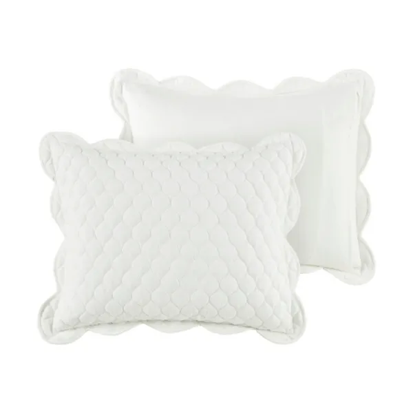 Quilts-Kirkland's Home Scalloped Crinkle 3-Pc. Cali King Quilt Set Ivory