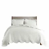 Quilts-Kirkland's Home Scalloped Crinkle 3-Pc. Full/Queen Quilt Set Ivory