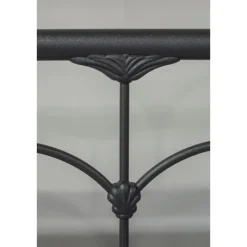 Beds & Headboards-Kirkland's Home Scalloped Metal Josie King Headboard Black