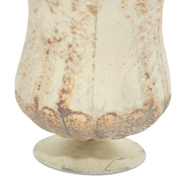 Vases-Kirkland's Home Scalloped Rustic Glass Cup Vases, Set Of 2 Brown