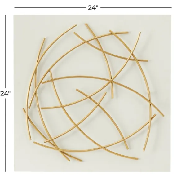 Wall Plaques-Kirkland's Home Scattered Sticks Abstract Wall Plaque Gold