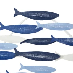 Wall Plaques-Kirkland's Home Schooling Fish Metal Wall Plaque Blue