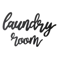Wall Quotes & Signs-Kirkland's Home Script Laundry Room Sign Black