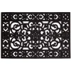 Doormats-Kirkland's Home Scroll Border Rubber Doormat, 36X24 Black
