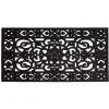 Doormats-Kirkland's Home Scroll Border Rubber Doormat, 41X17 In. Black