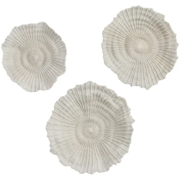 Wall Plaques-Kirkland's Home Sea Coral Wall Plates, Set Of 3 Ivory