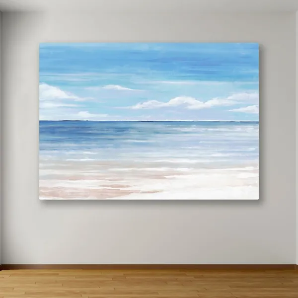 Canvas Art-Kirkland's Home Sea Landscape Iii Giclee Canvas Art Print Blue