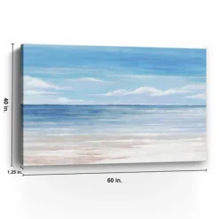 Canvas Art-Kirkland's Home Sea Landscape Iii Giclee Canvas Art Print Blue