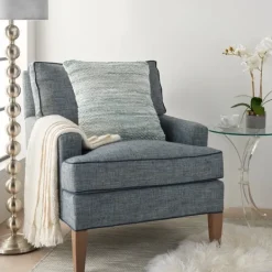 Pillows-Kirkland's Home Seafoam Ribbon Loops Pillow Blue