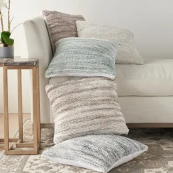Pillows-Kirkland's Home Seafoam Ribbon Loops Pillow Blue