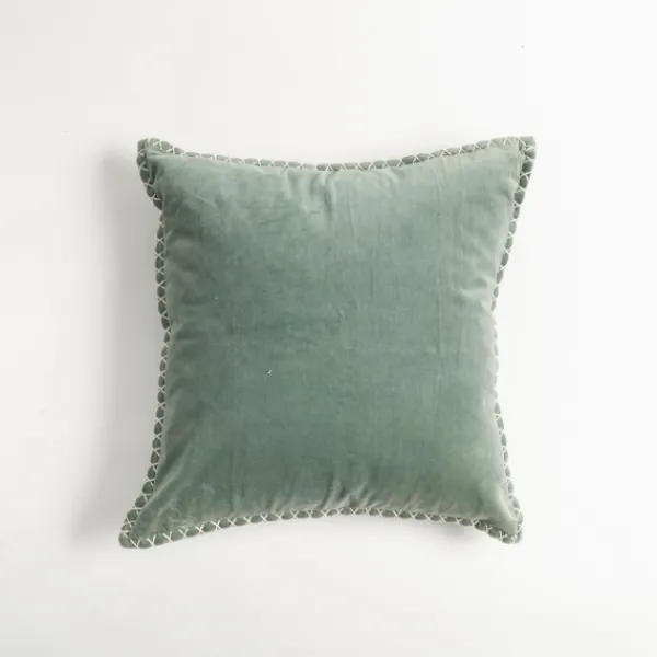 Pillows-Kirkland's Home Seafoam Velvet Riviera Throw Pillow Green