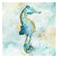 Canvas Art-Kirkland's Home Seahorse Giclee Canvas Art Print Blue