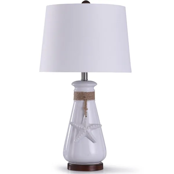 Table Lamps-Kirkland's Home Seaside Rope Tie Table Lamp White