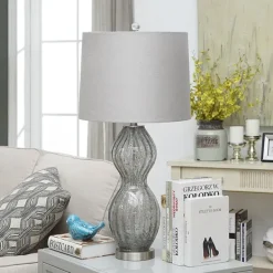 Table Lamps-Kirkland's Home Seeded Hourglass Table Lamp Gray