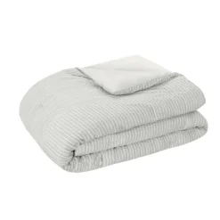 Comforters-Kirkland's Home Seersucker 3-Pc. Cali King Comforter Set Gray
