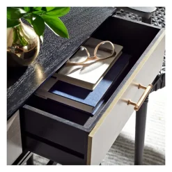 Console Tables-Kirkland's Home Serena 2-Drawer Console Table Black