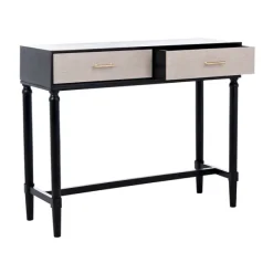 Console Tables-Kirkland's Home Serena 2-Drawer Console Table Black