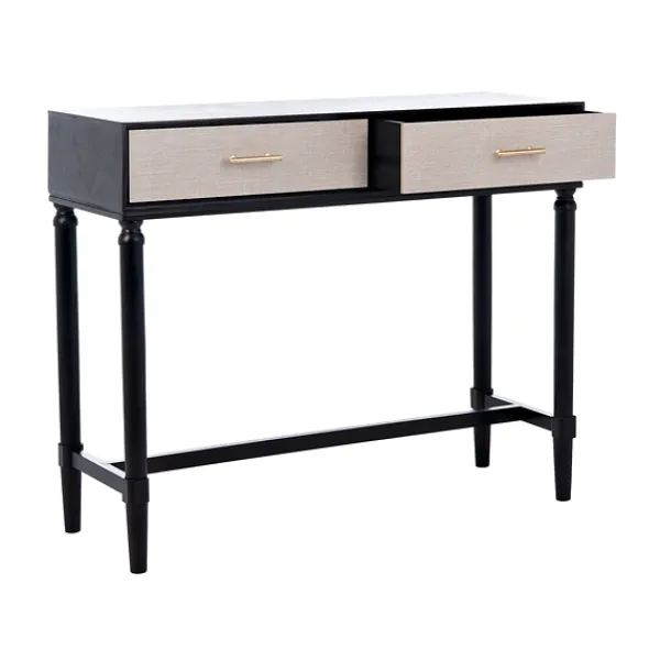 Console Tables-Kirkland's Home Serena 2-Drawer Console Table Black