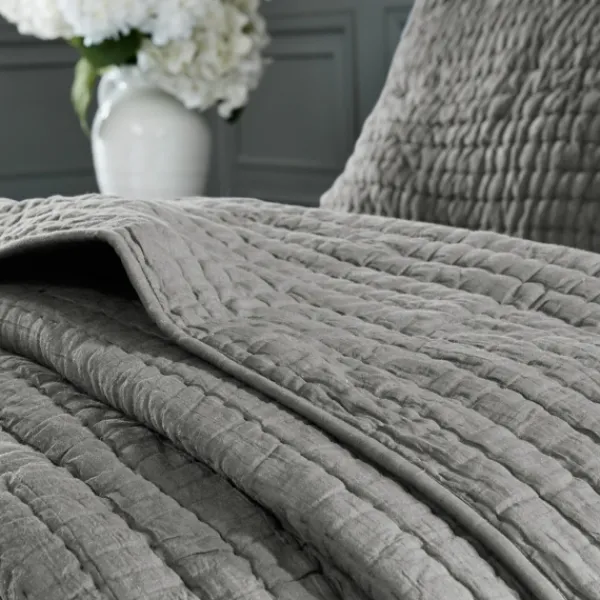 Bedspreads & Coverlets-Kirkland's Home Serene Quilted 3-Pc. King Coverlet Set Gray