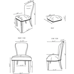 Dining Chairs-Kirkland's Home Sevana Faux Leather Dining Chairs, Set Of 2 Brown