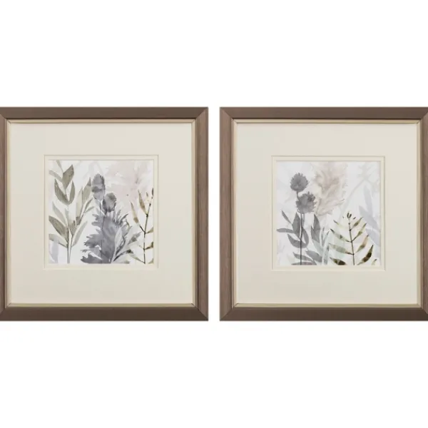 Framed Art-Kirkland's Home Shadow Woods Framed Art Prints, Set Of 2 Gray/Ivory
