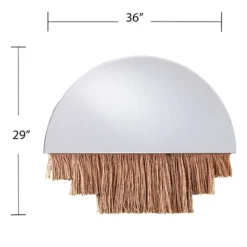 Decorative Mirrors-Kirkland's Home Shaw Fringe Half Circle Wall Mirror