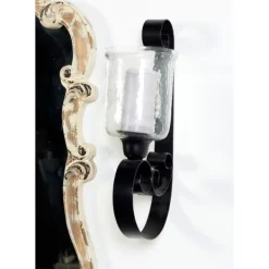 Sconces-Kirkland's Home Shayne Black Iron Scroll Sconce