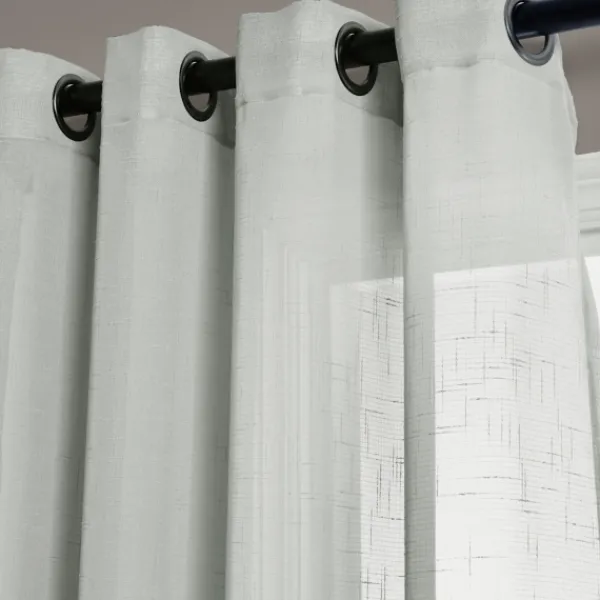 Curtains & Drapes-Kirkland's Home Sheer Birdie Curtain Panel Set, 84 In. Gray