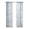 Curtains & Drapes-Kirkland's Home Sheer Blue Botanical Curtain Panel Set, 84 In. White/Blue