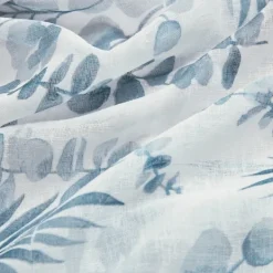 Curtains & Drapes-Kirkland's Home Sheer Blue Botanical Curtain Panel Set, 95 In. White/Blue