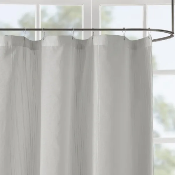 Shower Curtains-Kirkland's Home Sheer Shower Curtain Gray
