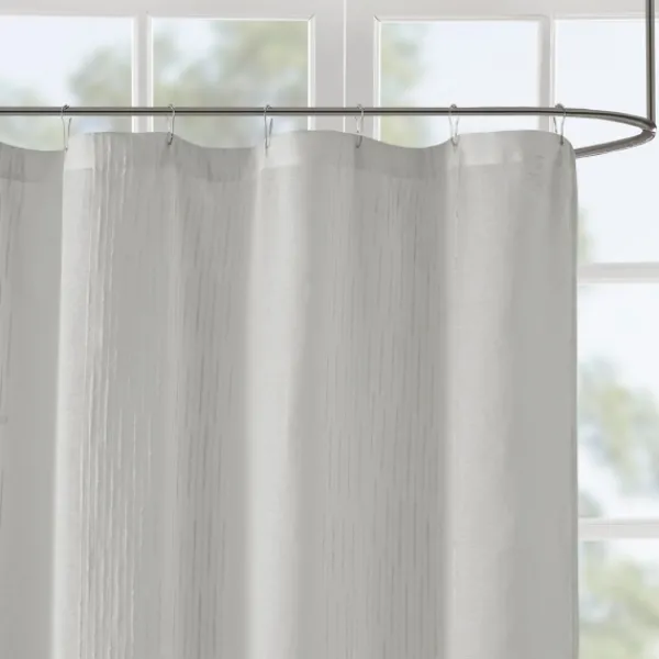 Shower Curtains-Kirkland's Home Sheer Shower Curtain Gray