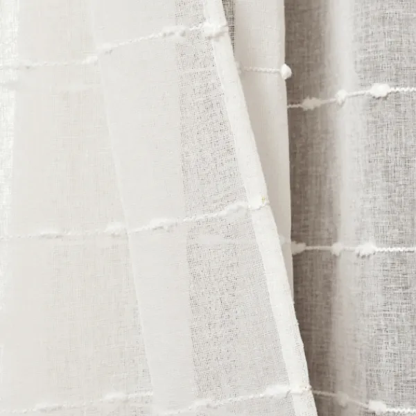 Curtains & Drapes-Kirkland's Home Sheer Textured Curtain Panel Set, 84 In White