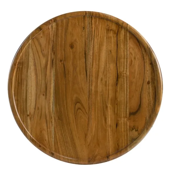 Accent & End Tables-Kirkland's Home Sheesham And Mango Wood Drum Accent Table