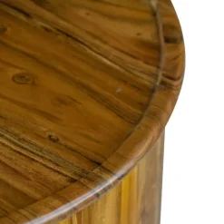 Accent & End Tables-Kirkland's Home Sheesham And Mango Wood Drum Accent Table