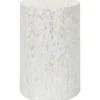Accent & End Tables-Kirkland's Home Shell Cylinder Frame Accent Table White