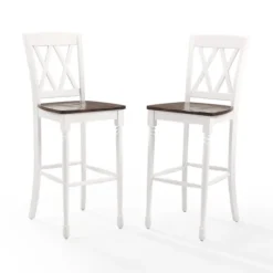 Bar Stools & Counter Height Stools-Kirkland's Home Shelly Classic Bar Stools, Set Of 2 White