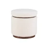 Benches & Ottomans-Kirkland's Home Sherpa Upholstered Storage Ottoman White
