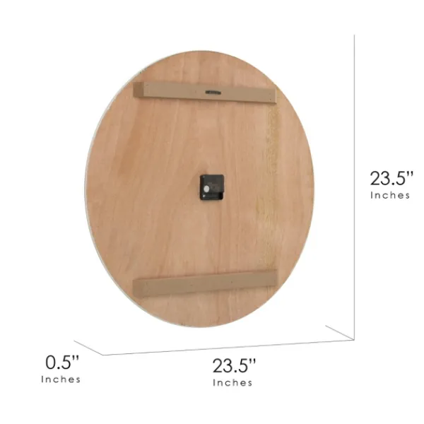 Clocks-Kirkland's Home Shiplap Whitewashed Wooden Wall Clock