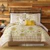 Comforters-Kirkland's Home Shyla Yellow Vinework King 5-Pc. Comforter Set Yellow/White