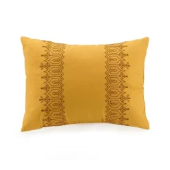 Comforters-Kirkland's Home Shyla Yellow Vinework King 5-Pc. Comforter Set Yellow/White